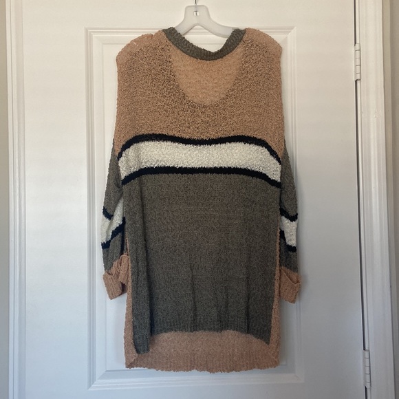 Striped Color Block Sweater - Picture 2 of 2